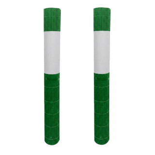 Lot de 2 canisses brise-vue occultantes en PVC Vert - 1,2 M x 6 M (12 M au total)| Occultation 95 %
