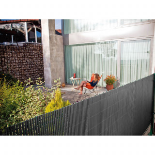 Lot de 2 canisses brise-vue occultantes en PVC Gris - 1,2 M x 6 M (12 M au total)| Occultation 95 %