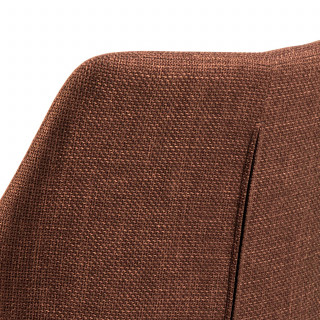 Lot de 2 chaises de salle à manger terracotta avec accoudoirs et pieds métal - LIZZY
