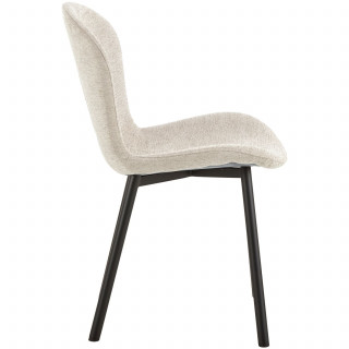 Lot de 2 chaises en tissu beige et pieds métal – ESRA