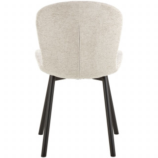 Lot de 2 chaises en tissu beige et pieds métal – ESRA