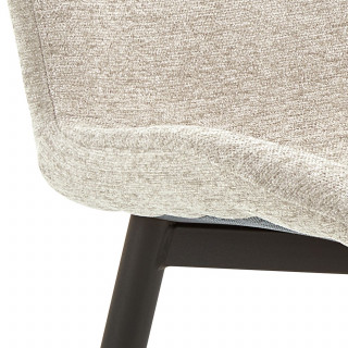 Lot de 2 chaises en tissu beige et pieds métal – ESRA