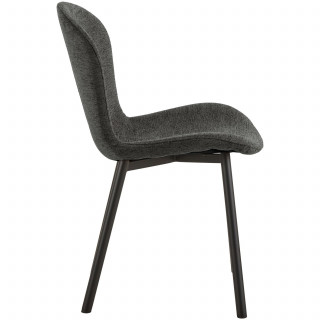 Lot de 2 chaises de salle à manger ESRA - Gris foncé