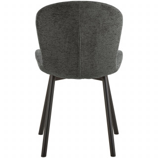 Lot de 2 chaises de salle à manger ESRA - Gris foncé