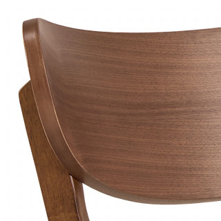 Lot de 2 chaises vintage marron en bois effet noyer – SUZANNE