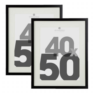 Lot de 2 cadres photo EVA - 40 x 50 cm - Noir