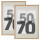 Lot de 2 cadres photo EVA - 50 x 70 cm - Beige