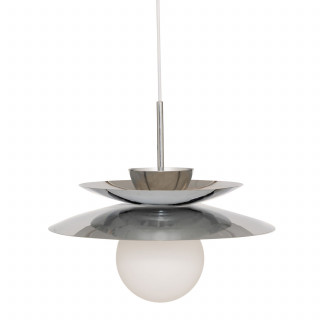Suspension en acier et en verre OMIA - Argent
