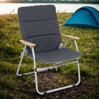 Chaise de camping pliante - Gris