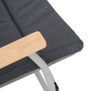 Lot de 2 chaises de camping pliantes - Gris