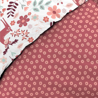 Parure de lit enfant réversible BICHETTE - Coton 42 fils/cm² - 140 x 200 cm - Rose