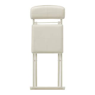 Chaise pliante en simili cuir - Beige