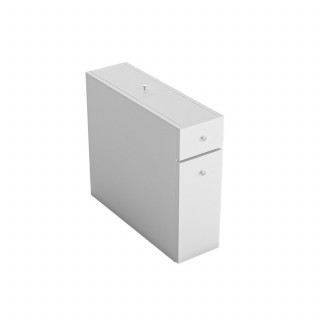 Meuble de rangement WC et salle de bain 2 tiroirs et 1 porte Blanc