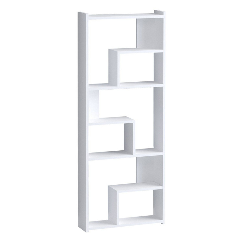 Bibliothèque asymétrique 6 compartiments blanc - VALENTINO