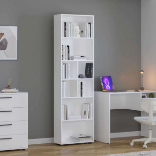 Bibliothèque haute 6 niveaux Blanc - LIGNEA