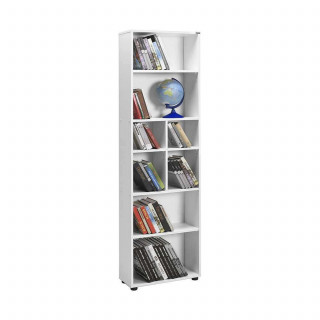 Bibliothèque haute 6 niveaux Blanc - LIGNEA