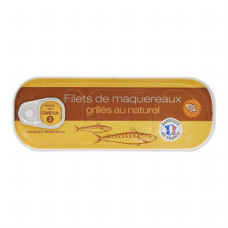 Filets de maquereaux grillés au naturel - Conserve 120g
