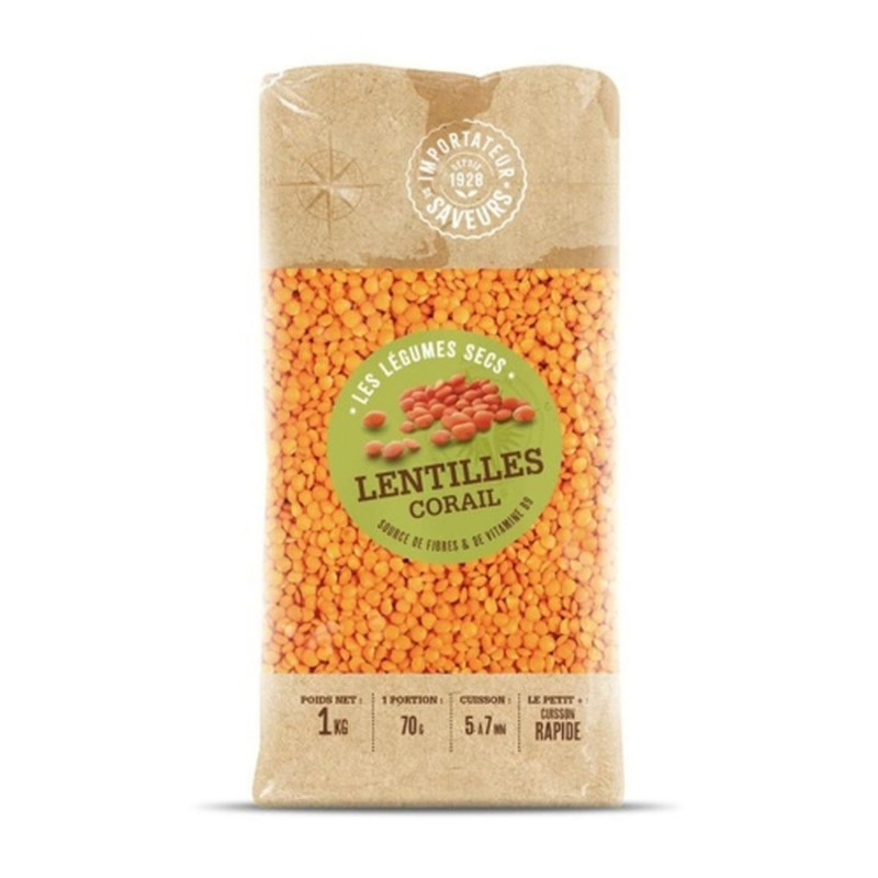 Lentilles corail - Paquet 1kg