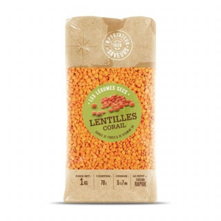 Lot 2x Lentilles corail - Paquet 1kg