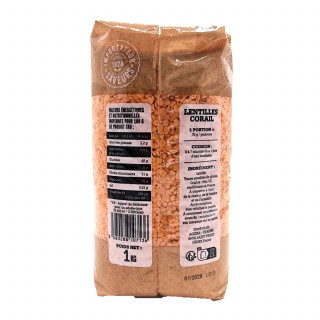 Lot 2x Lentilles corail - Paquet 1kg