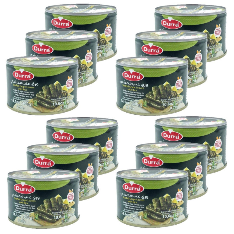 Lot 12x Feuilles de vigne farcies au riz - Conserve 400g
