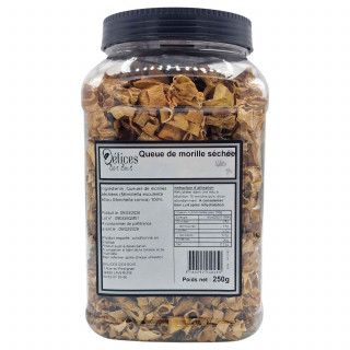 Lot 12x Queues de morilles séchées - Pot 250g
