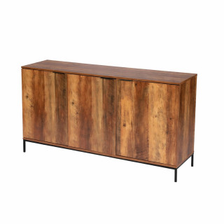 Buffet 3 portes effet noyer JOYA - Marron