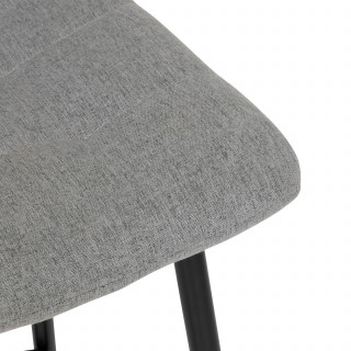 Lot de 2 chaises de bar rembourrées SIRAC - Gris