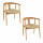 Lot de 2 fauteuils à dîner en bois YAMATO - Marron
