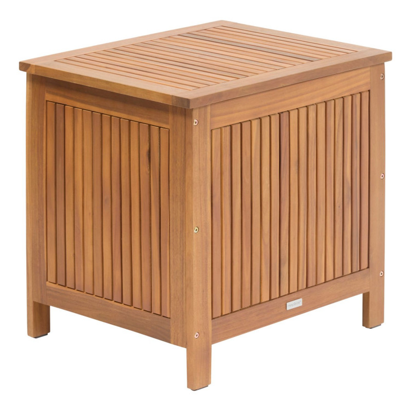 Coffre de rangement extérieur en acacia LORANA - Marron