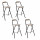 Lot de 4 chaises de bar pliantes effet bois LOUNA - H. 97 cm - Beige