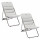 Lot de 2 chiliennes de jardin pliante NILLIA - Noisette et café