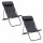 Lot de 2 chiliennes de jardin pliante MIRAEL - Anthracite