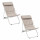 Lot de 2 chiliennes de jardin pliante MIRAEL - Lin et argile