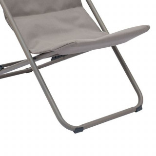 Lot de 2 chiliennes de jardin pliante MIRAEL - Noisette et café