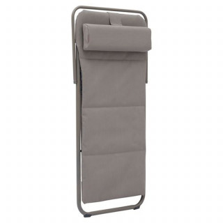 Lot de 2 chiliennes de jardin pliante MIRAEL - Noisette et café