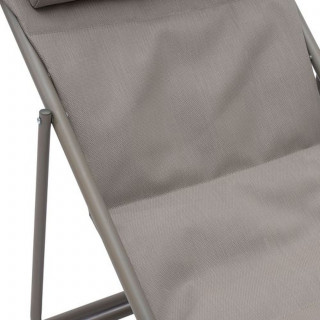 Lot de 2 chiliennes de jardin pliante MIRAEL - Noisette et café