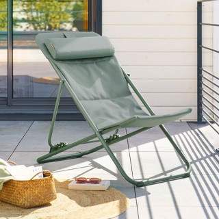 Lot de 2 chiliennes de jardin pliante MIRAEL - Laurier