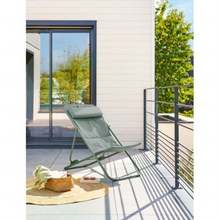 Lot de 2 chiliennes de jardin pliante MIRAEL - Laurier