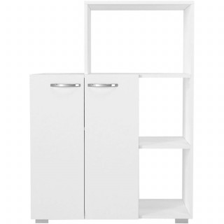 Meuble de rangement cuisine avec niche micro-ondes - Blanc