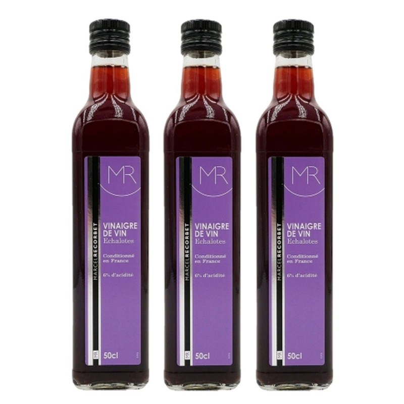 Lot 3x Vinaigre à l'échalote - Bouteille 50ml