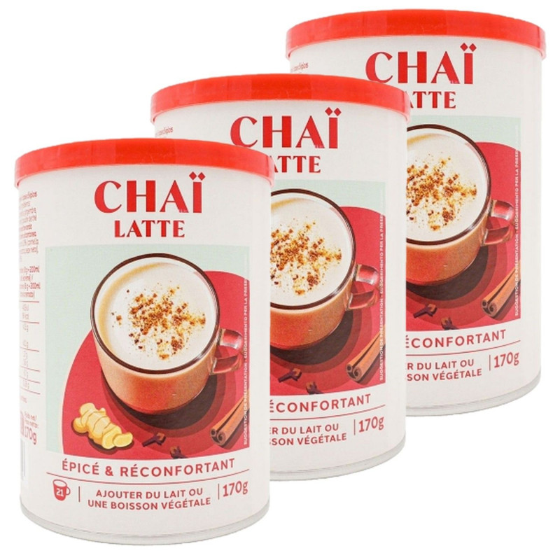Lot 3x Chaï latte - Boîte 170g
