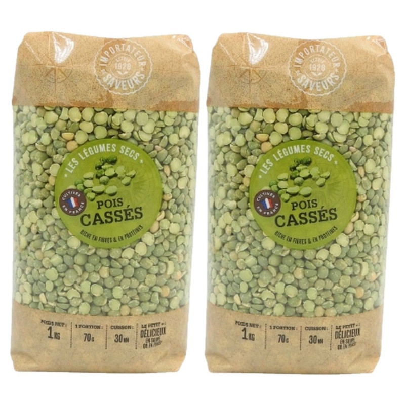 Lot 2x Pois cassés - Paquet 1kg