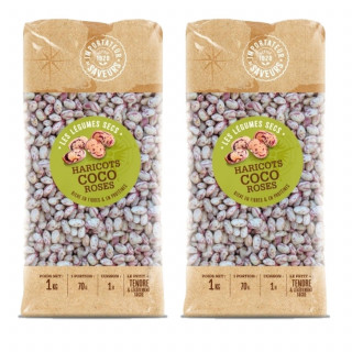 Lot 2x Haricots coco roses - Paquet 1kg