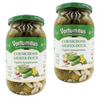 Lot 2x Cornichons aigres-doux - Bocal 870g