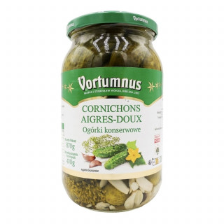 Lot 2x Cornichons aigres-doux - Bocal 870g