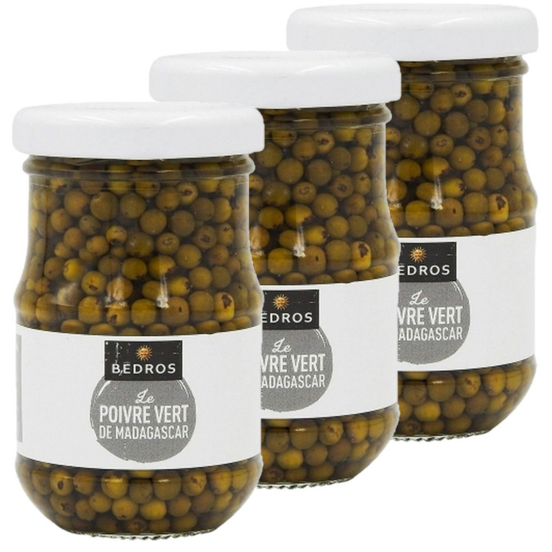 Lot 3x Poivre vert de Madagascar - Bocal 110g