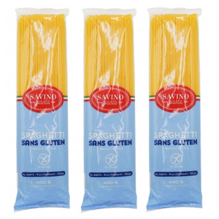 Lot 3x Pâtes Spaghetti - Sans gluten - Paquet 400g