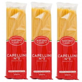 Lot 3x Pâtes Capellini n°3 - Paquet 500g