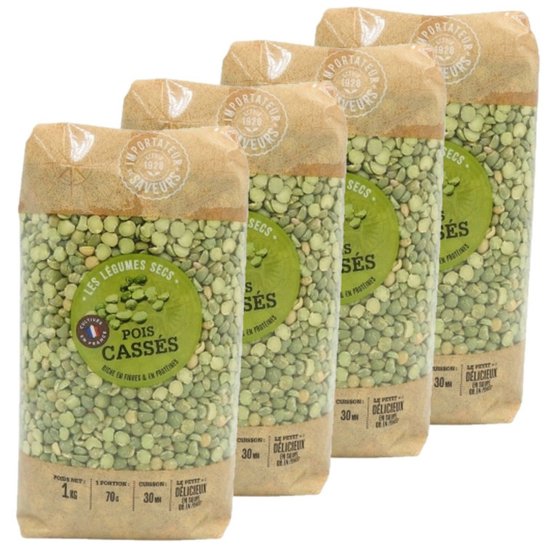 Lot 4x Pois cassés - Paquet 1kg